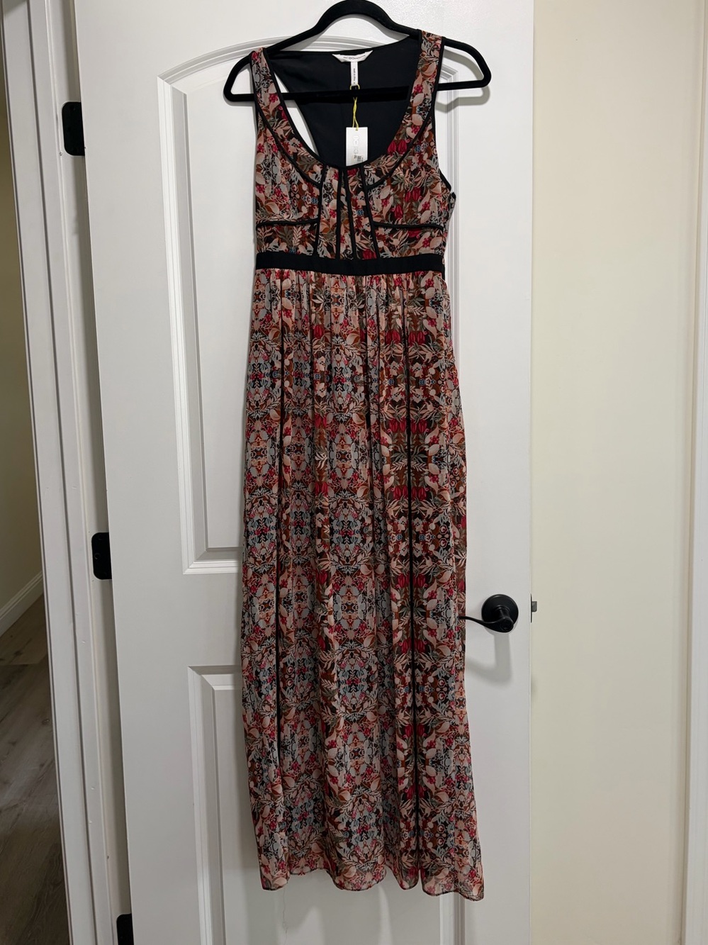 BCBGeneration Boho Mosaic Pleated Maxi Dress - NWOT.